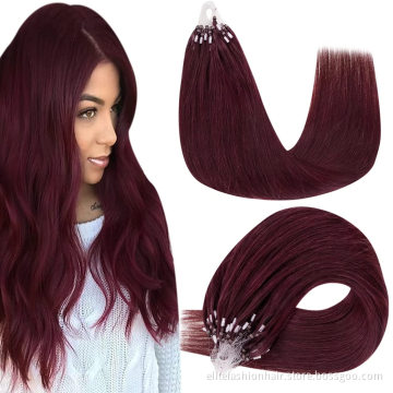 Popular for woman Looks natural straight double drawn loop hair extensions micro ring hair extensions micro loop hair extensions